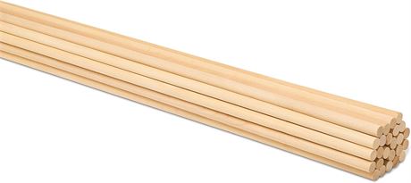3/8 x 24 Inch Wooden Dowel Rods - Pack of 25