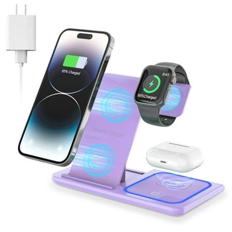 3 in 1 Charger for iPhone, Galaxy, iWatch