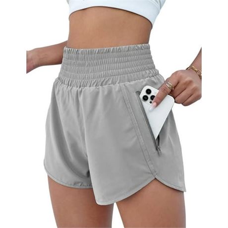 Womens High Waisted Running Shorts with Pocket