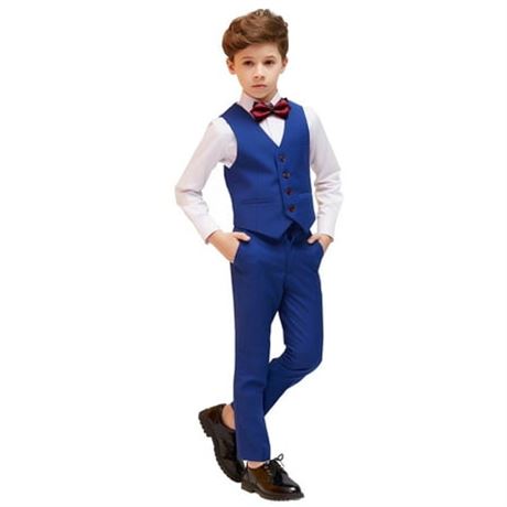 Boys' Ring Bearer Suit, 4Pcs, Blue, Size 7