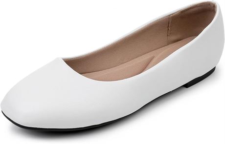 VenusCelia Tile-Toe Flat Shoe 7.5 White