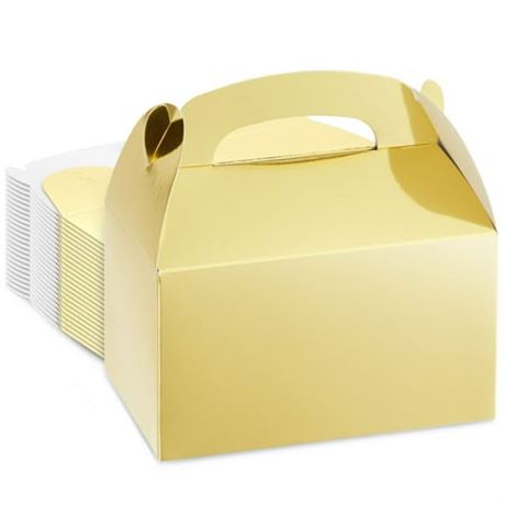 24-Pack Treat Boxes, Gold (6.2x3.5x3.6 In)