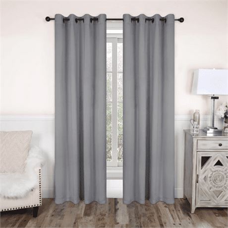 DERCLIVE Blackout Curtains, 52x96, Grey