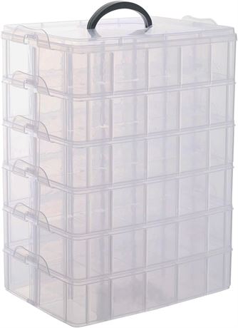 Sooyee 6-Tier Box, 60 Compartments, Clear