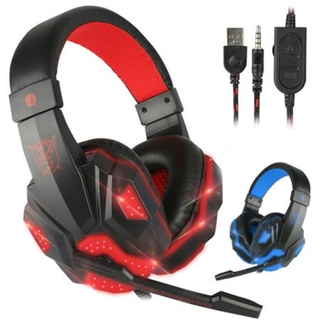 TSV Wired Gaming Headset, 3.5mm, Noise Cancel