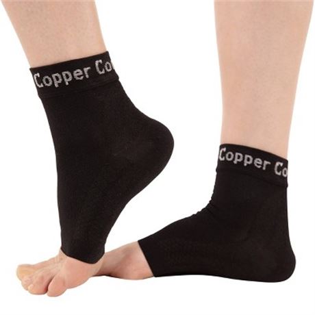 Copper Compression Foot Sleeve - S/M