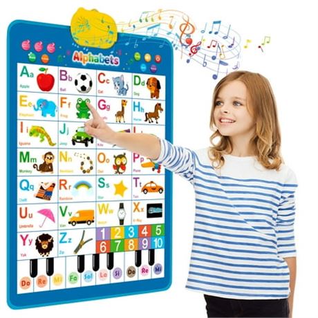 Electronic Alphabet Wall Chart, Ages 2-6, Blue
