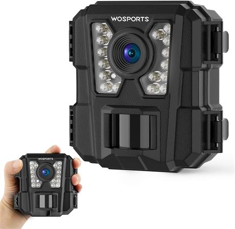WOSPORTS Mini Trail Camera 16MP 1080P Waterproof