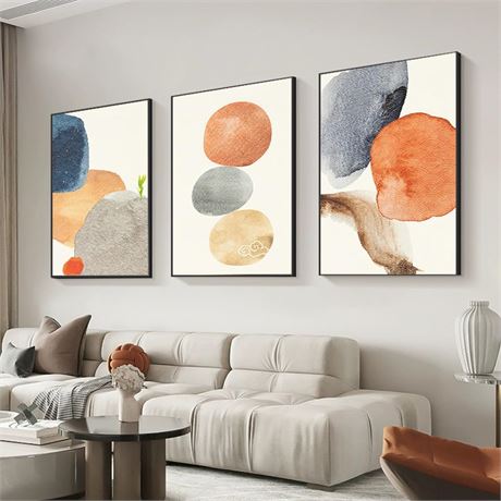 ARTKN Wall Art Set, Orange, 16"X24"X3