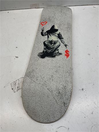 Skateboard Canvas Wall Banksy Art Love and Money