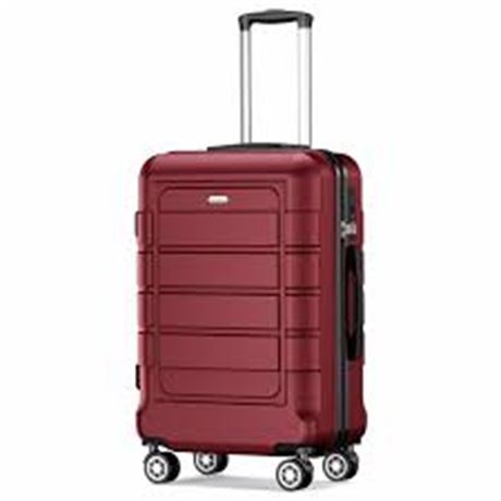 SHOWKOO Carry-on Hardside Luggage 20" TSA (Red)