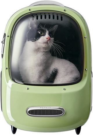 PETKIT Cat Backpack w/ Fan & Light, Green