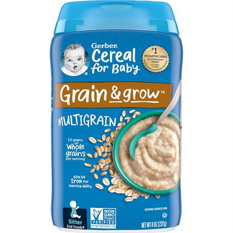 Gerber Baby Multigrain Cereal, 8oz (Pack of 6)