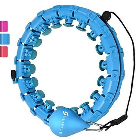 Sulifice Weighted Hula Hoop, 24 Knots, Blue