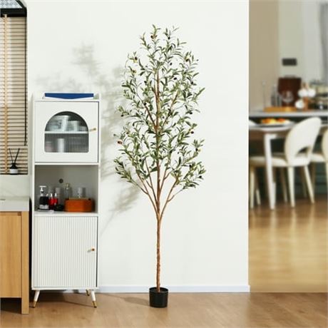 7 ft Artificial Olive Plant with Real Leaves