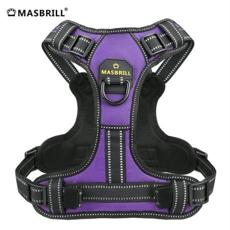 MASBRILL No Pull Dog Harness - Purple S