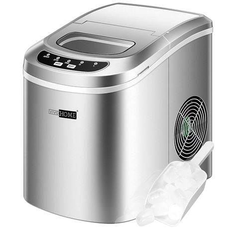 VIVOHOME Electric Ice Maker 26lbs - Silver