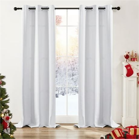 Deconovo Blackout Curtains, Grey, 42"x54"