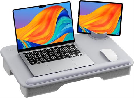 SAIJI 17" Laptop Lap Desk, Lightweight, Gray