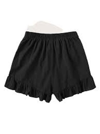 Casual Solid Skort Black Shorts (Women's)