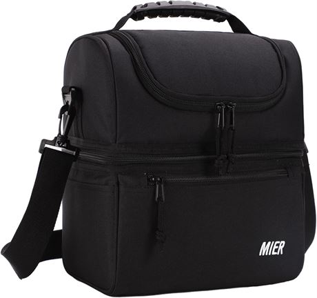 MIER 2 Compartment Lunch Bag, Medium