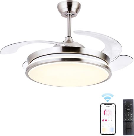 42 Inch Low Profile Bladeless LED Ceiling Fan