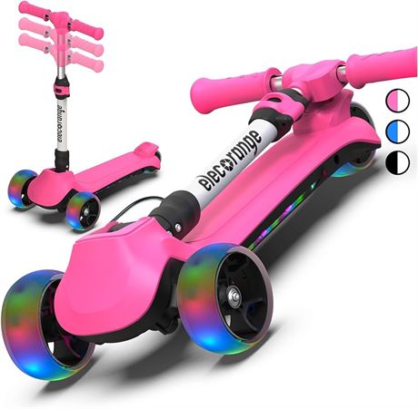 Electric Scooter, 60min Ride, Ages 3-9 PINK Color