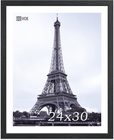 VCK 24x30 Poster Frame - Black Woodgrain