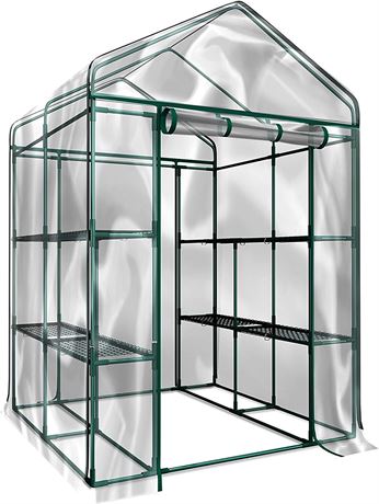 Greenhouse - 8 Shelves, 56x56x76 inches