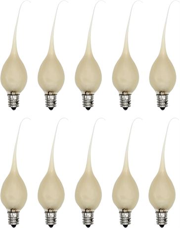 Silicone Dipped Candle Light Bulbs, 10 Pkg