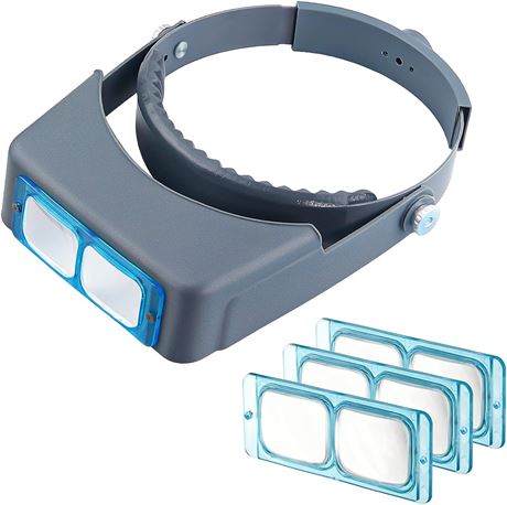 Headband Magnifier 1.5X-3.5X, Double Lens