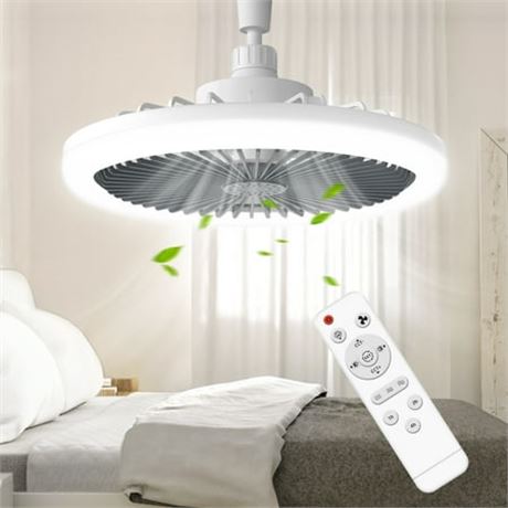 XAUJIX 10" Ceiling Fans with Lights & Remote