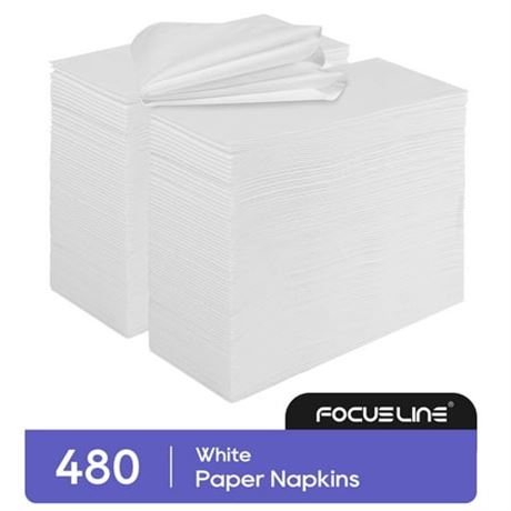 [480 Pack] FOCUSLINE Bathroom Napkins