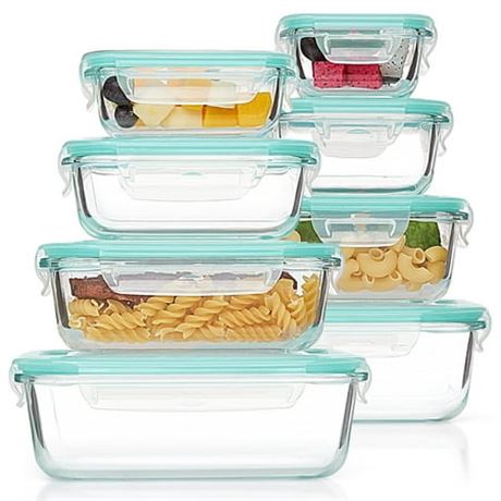 16pcs Glass Storage Container Set with Lids