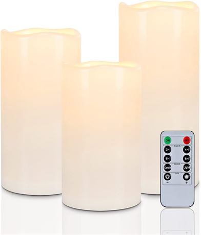 Homemory 6/8/10"x4" Waterproof LED Candles
