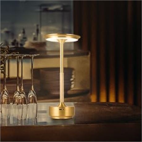 HAPYGI LED Table Lamp, Touch Sensor, Gold