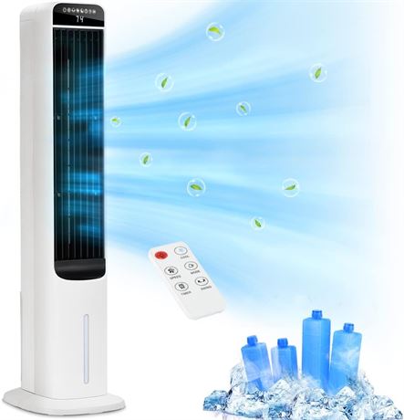 Evaporative Air Cooler with 4 Ice Packs, 41"