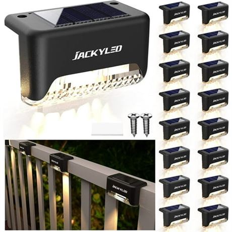 JACKYLED 16x Solar Deck Lights Waterproof