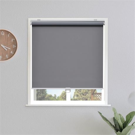 Blackout Roller Shades, Grey, 48"Wx72"H
