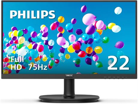 PHILIPS 22" HD 75Hz Monitor, HDMI, 221V8LN