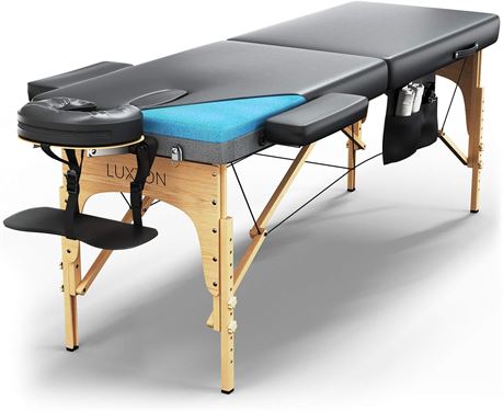 Luxton Memory Foam Massage Table - Foldable