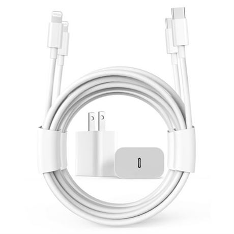 GREPHONE iPhone Charger, 2Pck 20W&6ft Cable