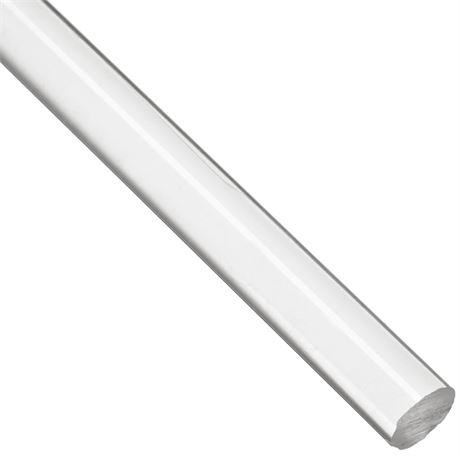 Acrylic Rod, Transparent, 1" Dia, 24" Length