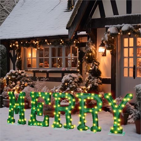 LED Letters Lights 18.5 x 12.6 Inches (Green)