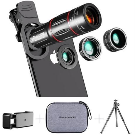 Puseky 4-in-1 Lens Kit, 28X for Smartphones