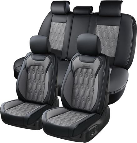 Coverado Seat Covers, 2015-23 F150 Black&Gray