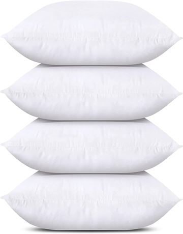 Utopia Bedding Throw Pillows, White, 18x18