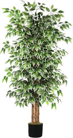 6ft Artificial Ficus Tree with Natural Trunk