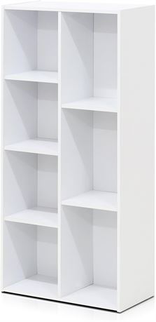Furinno Luder Bookcase, 7-Cube, White