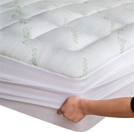 Bamboo Twin Mattress Topper - Thick Cooling